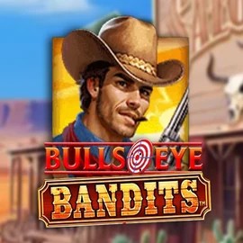 Bulls Eye Bandits slot logo by Origins at LuckyWins Casino
