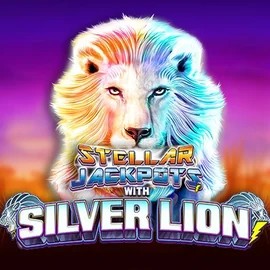 Stellar Jackpots with Silver Lion casino game by Lightning Box Game – featured logo at LuckyWins Casino